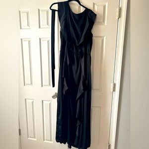 BCBGMaxazria's ruffled black long dress